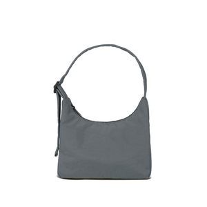 Mini Nylon Shoulder Bag - Adjustable Quilted Strap, Structured Slouchy Desn T_T